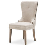 AICO/Michael Amini - AICO Michael Amini Kathy Ireland Crossings Side Chair - Set of 2 - Rustic elegance is found here. The Crossings Side Chair is ready to match your farmhouse style with casual neutrals, nailhead trims, and a comfortable style you'll love forever.