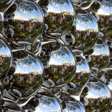 Bubbles Silver Wall Sculpture – Designer Mirror Wall Decor Sculpture – for moder