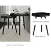 Lavish Home Pair Nesting Accent Tables With Tray Top, Black