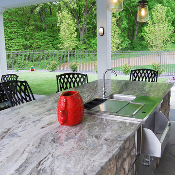 Grill Area - Fantasy Brown Granite
