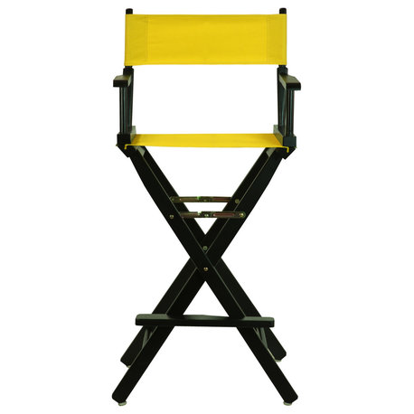 30" Director's Chair Black Frame, Gold Canvas