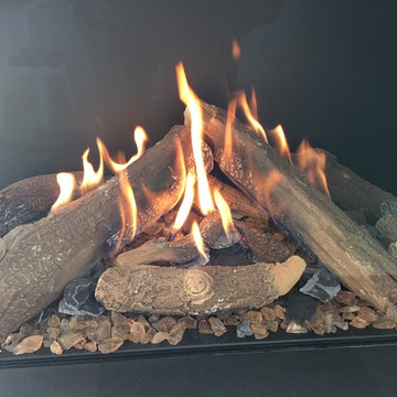 Réalisations cheminées sur-mesure Gaz