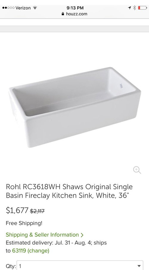 Kohler Vs Rohl Shaw Apron Farmhouse Sink