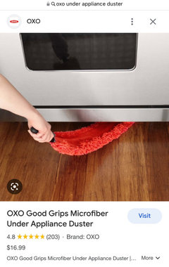 OXO Good Grips Microfiber Under Appliance Duster