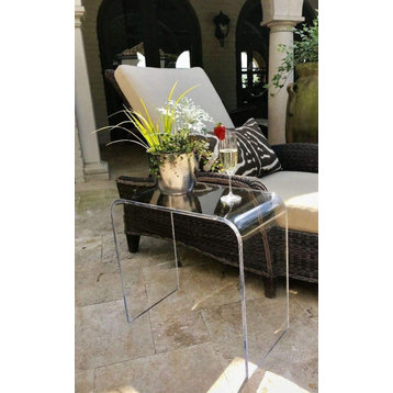 Acrylic End Table, 21"x12"x21", 1/2" Thick, Clear