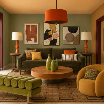 Retro 70's Vibe living room