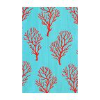 Drawn Floral Coral Wallpaper - Contemporary - Wallpaper - by Spoonflower