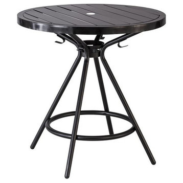 Safco Products CoGo Indoor and Outdoor Round Table in Black