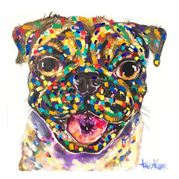 "Pugalicious" Pug Painting - Paintings