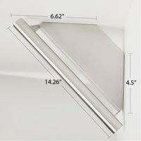 Lifestyle and Wellness Corner Shower Shelf With 14" Handle, Polished Stainless