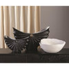 Contemporary Black Swoop Centerpiece Bowl Vase 27" Curved Fan Modern