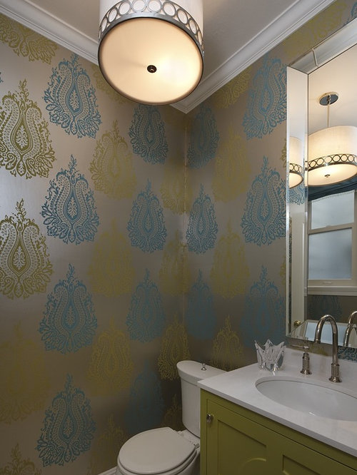 Wallpaper Powder Room | Houzz