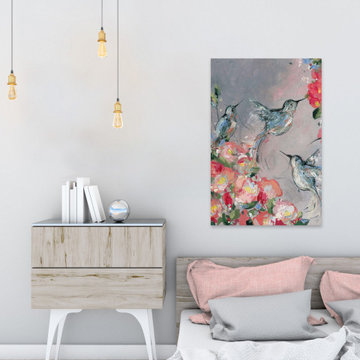 "Whimsical Garden II" Painting Print on Wrapped Canvas