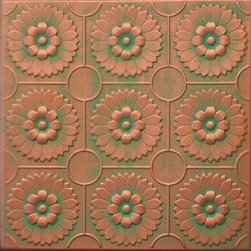 R 136 Styrofoam Ceiling Tile 20x20 - Copper Patina - Ceiling Tile