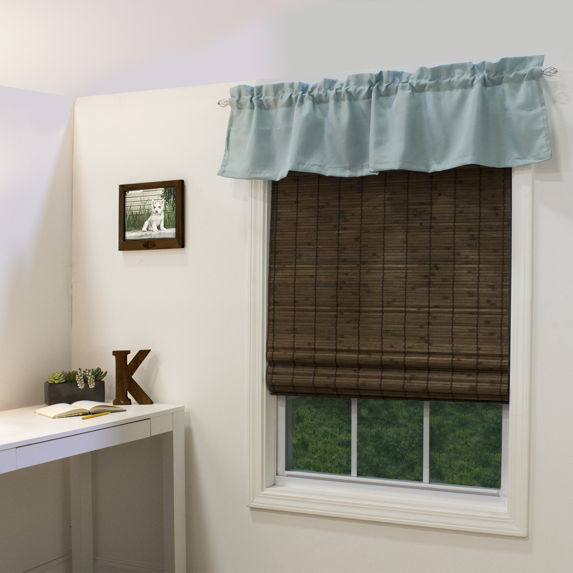 11/o - Finance Radiance 2216612E Cordless Driftwood Dockside Flatstick Shade-35 Baboo Roan