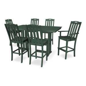 Trex Outdoor Yacht Club 5 Piece Farmhouse Arm Chair Bar Set Modern Outdoor Pub And Bistro Sets By Polywood