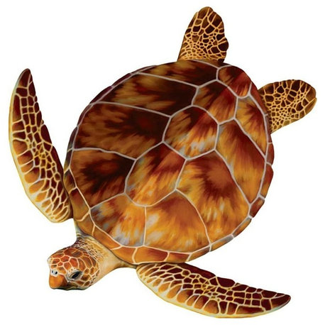 Loggerhead Turtle Porcelain Swimming Pool Mosaic 10"x11"