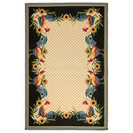 Trans Ocean - Liora Manne Marina Country Rooster Indoor/Outdoor Rug Yellow 7'10"x9'10" - This area rug features a novelty border with curious roosters, cheerful sunflowers and lush ferns evoking the feeling of a lively country farm. A thick black navy contrasts with a butter yellow center to create a stylish addition to your indoor or outdoor space. Made in Egypt from 100% polypropylene, the Marina Collection is Power Loomed to create intricate designs with a broad color spectrum and a high-quality finish. The material is flatwoven, low profile, weather resistant, UV stabilized for enhanced fade resistance, durable and ideal for those high traffic areas such as your patio, sunroom, kitchen, entryway, hallway, living room and bedroom making this the ideal indoor or outdoor rug. Detailed patterns are offered in an eclectic mix of styles ranging from tropical, coastal, geometric, contemporary and traditional designs; making these perfect accent rugs for your home. Limiting exposure to rain, moisture and direct sun will prolong rug life.