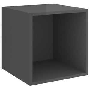 vidaXL Wall-mounted Drawer Shelf Floating Black 35.4" Chipboard Side Cabinet 