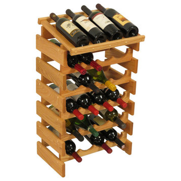 Wooden Mallet Dakota 6 Tier 24 Bottle Display Wine Rack in Light Oak