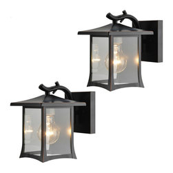 Door Corner - Oil Rubbed Bronze Outdoor Patio/Porch Exterior Light Fixtures, Set of 2 - Outdoor Wall Lights And Sconces