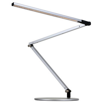Koncept Z-Bar LED Desk Lamp With Base, Silver