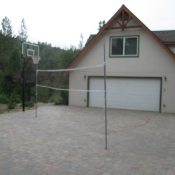 Driveway Basketball Volleyball Combo