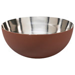 Get My Rugs LLC - Handmade Decorative Bowls Stainless Steel Orange Rust, 7.4x7.4x3.3 - Get mesmerized with this multipurpose handmade decorative bowl that is available in magnificent shade of orange and rust. It is quite perfect to add glory to your kitchen, coffee or dining table. Its attractive design, stainless steel material and brilliant appeal would enhance the glamour of your living room, bedroom, study room, restaurant or wherever it is placed. This round shaped decorative bowl comes in the dimension of 19x19x8.5 cms.