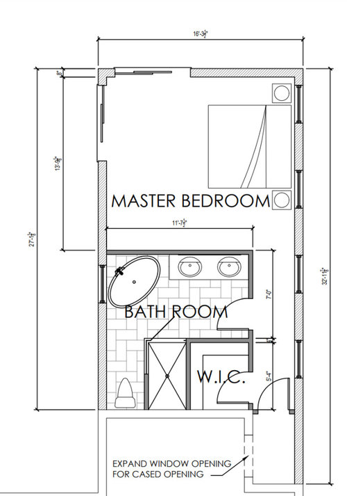 Does this layout for master bed addition/bath and closet look right?