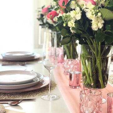 Gold & Blush Tablescape