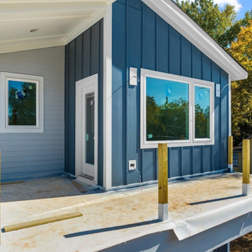 Siding Installation - James Hardie Lap and B&B (Boothbay Blue and Deep Ocean)
