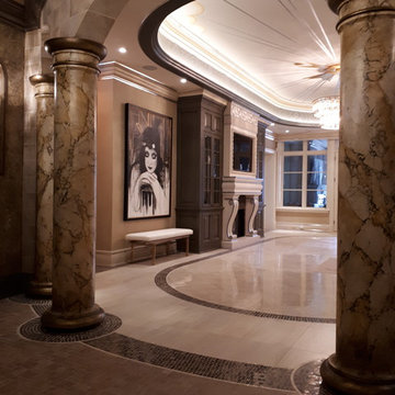 Art deco inspired ceiling design & finishes.