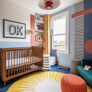 This is an example of a contemporary kids' bedroom in London.