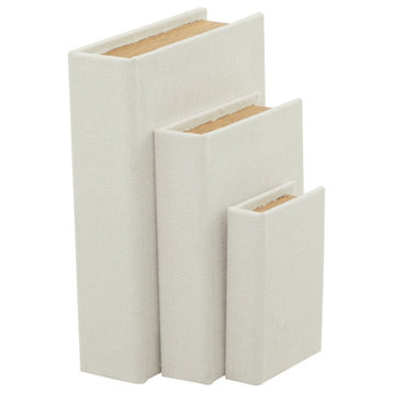 Modern White Linen Fabric Box Set 562499