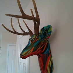 Faux Taxidermy Fabric Deer Head - Wall Sculptures