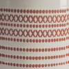 Benzara BM266235 Ceramic Planter, Engraved Tribal Pattern & Wooden Stand, Orange
