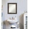Bark Rustic Char Beveled Bathroom Wall Mirror - 21 x 25 in.