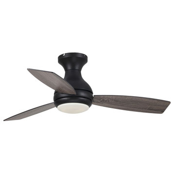 48 in Flushed Mounted Dimmable Ceiling Fan With 3 Blades and Remote, Bronze