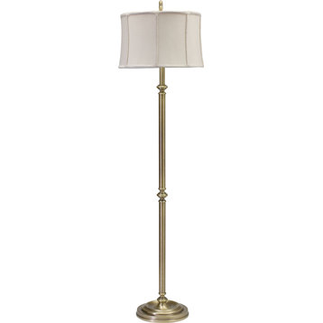 Coach Floor Lamp, Antique Brass