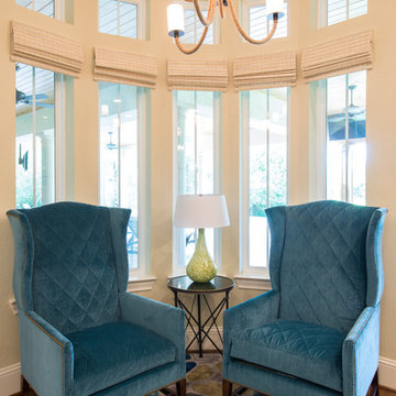 Colorful remodel, transitional style
