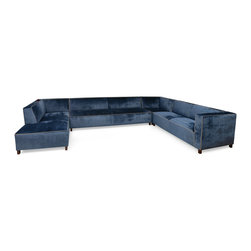 Tottenham Sofa in Navy - Corner Sofas