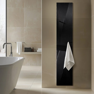 14 WIDE RIBBED TALL BATHROOM RADIATOR - PS CI-14WRIB