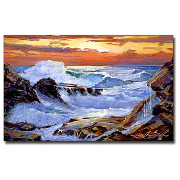'Storm on the Irish Coast' Canvas Art by David Lloyd Glover