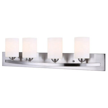 Canarm Hampton 4-Light Vanity, Brushed Pewter