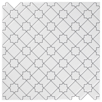 SomerTile Sevillano Giralda 7.86" x 7.86" Ceramic Wall Tile, White