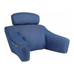 Cequal Products / BedLounge - BedLounge in Feather & Down Fill, Denim, Regular - Bed Pillows