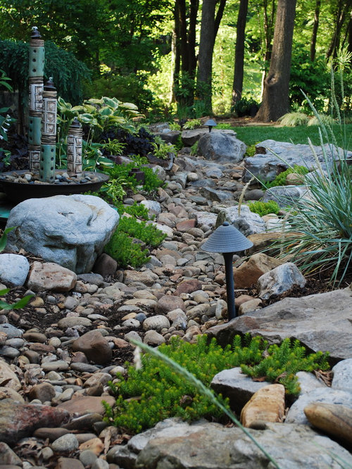 Dry Creek Bed French Drain Hidden | Houzz