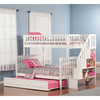Leo & Lacey Twin Over Full Staircase Trundle Bunk Bed