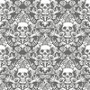 Skulls Grey Fieri Novelty Peel & Stick Wallpaper Sample