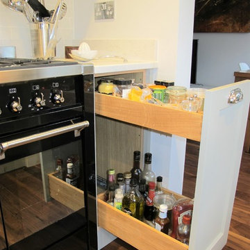 Aesthetically Pleasing, Hand-Painted Stone Green Hand Crafted Kitchen